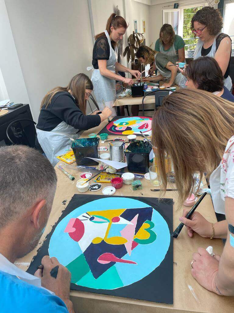 Team building artistique à Angers - Atelier Trombinoscope Picasso